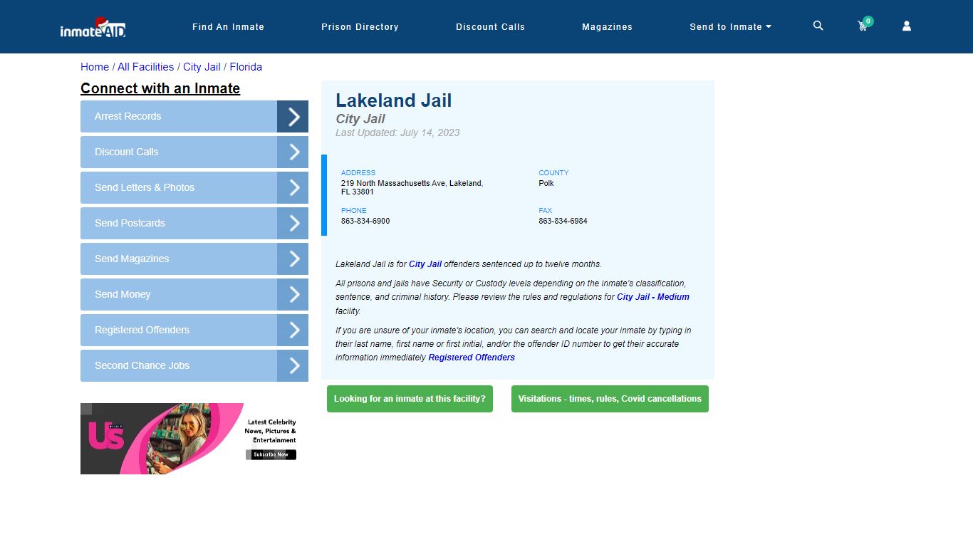 Lakeland Jail | Inmate Locator